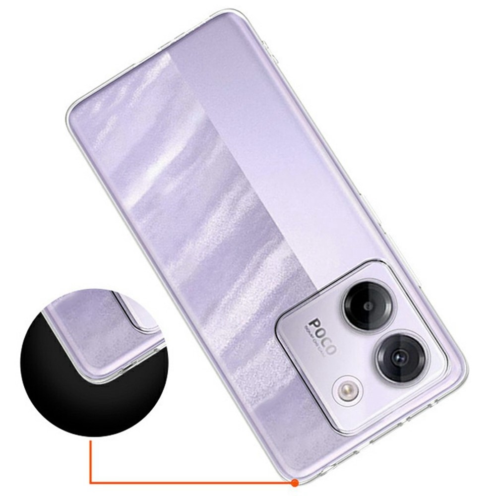 Priehľadný gélový obal na Xiaomi Poco M7 Pro 5G - priehľadný