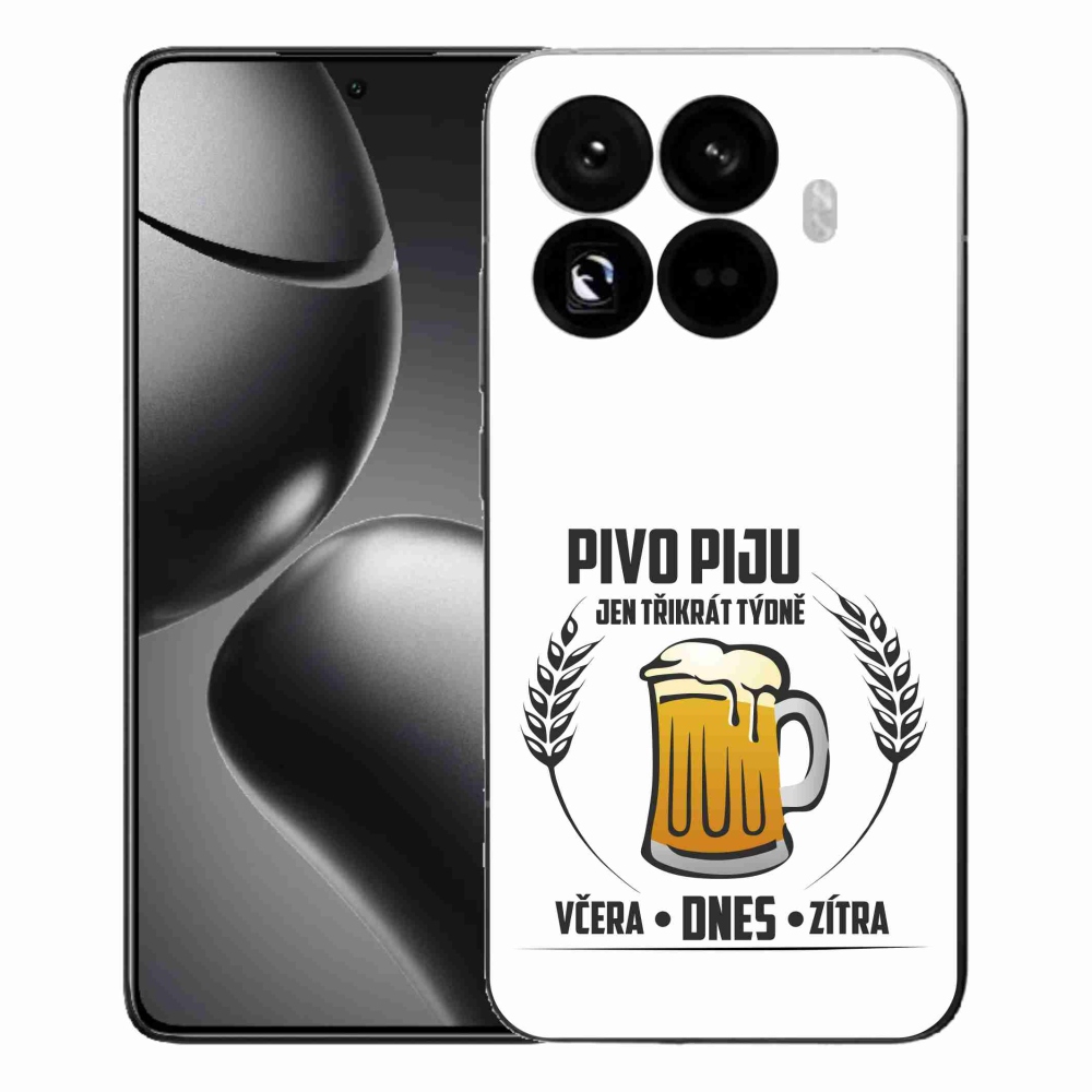Gélový kryt mmCase na Xiaomi 15T Pro - pivný motív biele pozadie