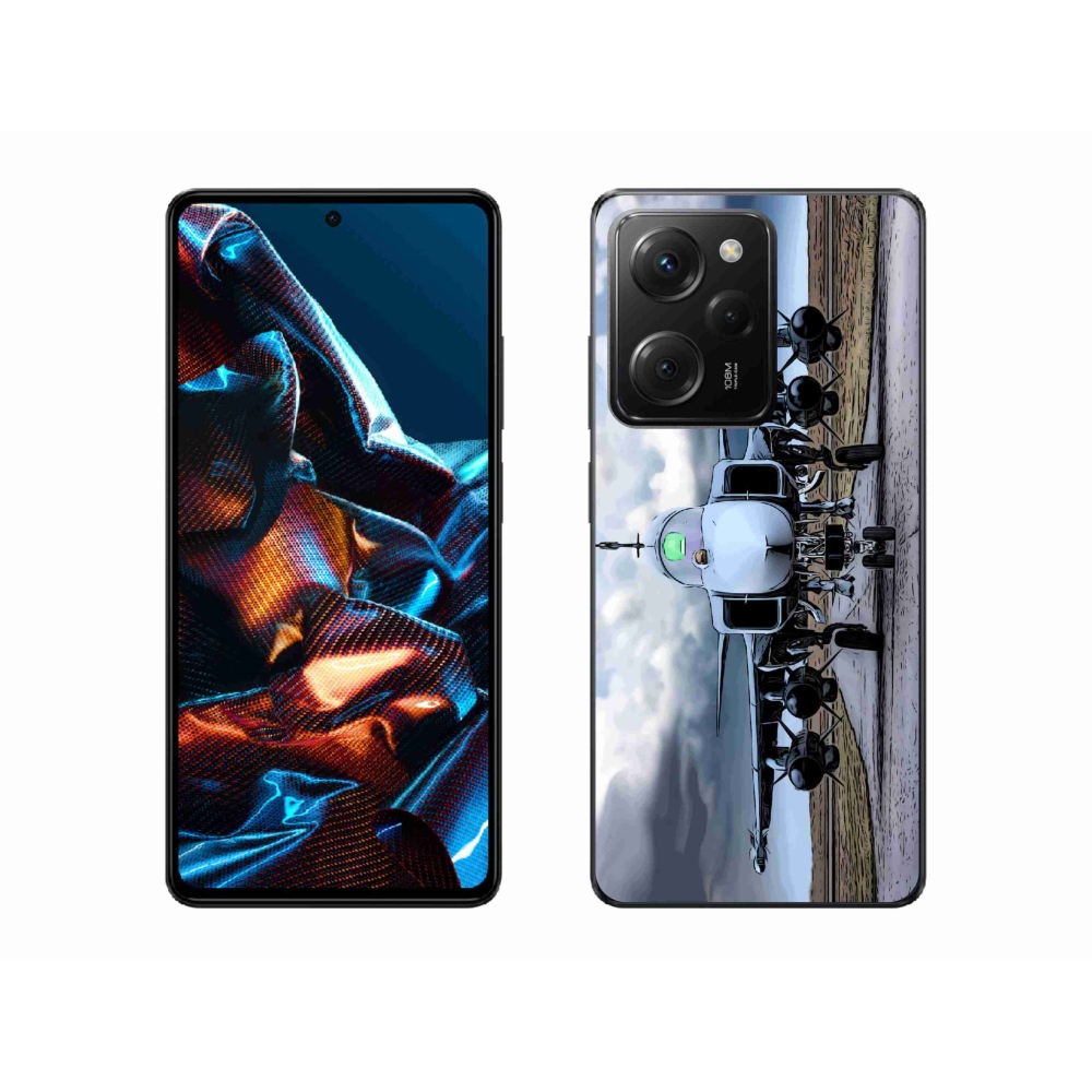 Gélový kryt mmCase na Xiaomi Poco X5 Pro 5G - vojenské lietadlo