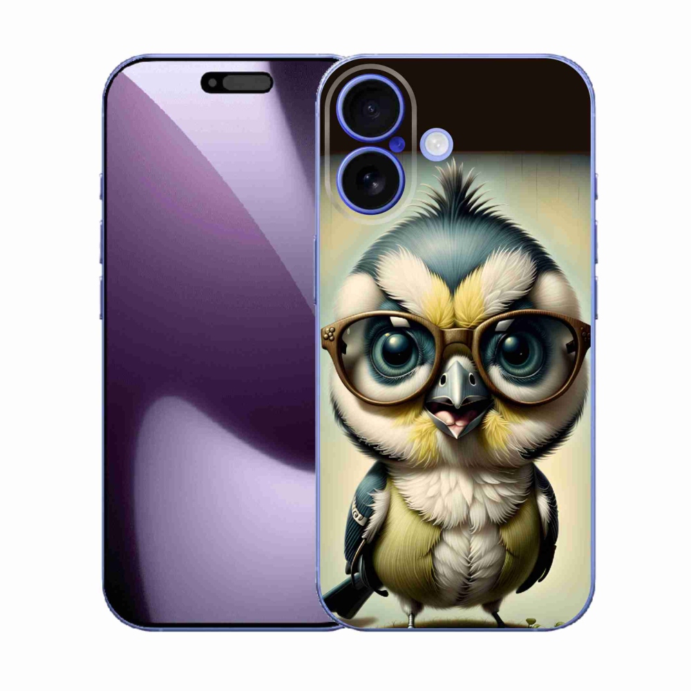 Gélový kryt mmCase na iPhone 17 - mláďa s okuliarmi