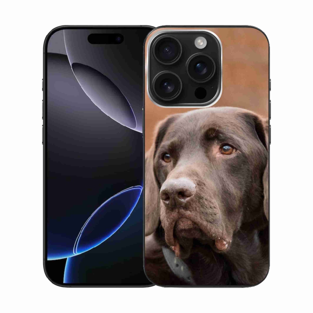 Gélový obal mmCase na iPhone 16 Pro - hnedý labrador