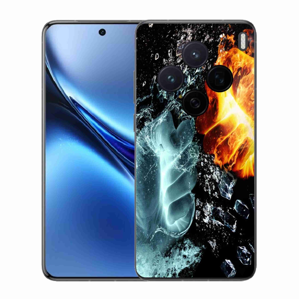 Gélový kryt mmCase na Vivo X200 5G - voda a oheň