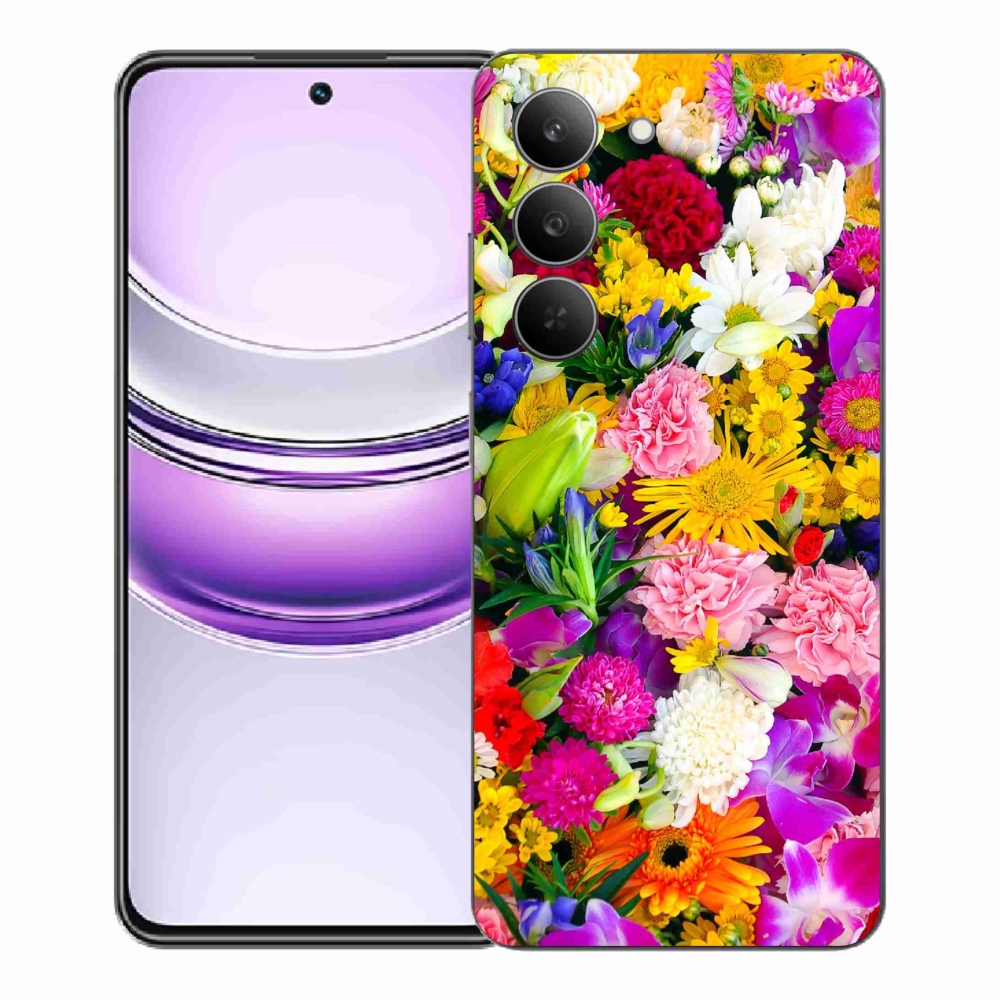 Gélový kryt mmCase na Realme 14x 5G - kvety 12
