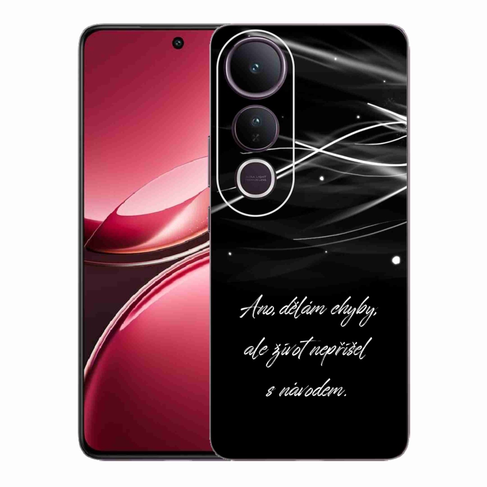 Gélový kryt mmCase na Vivo V50 Lite 4G/5G - citát čierne pozadie