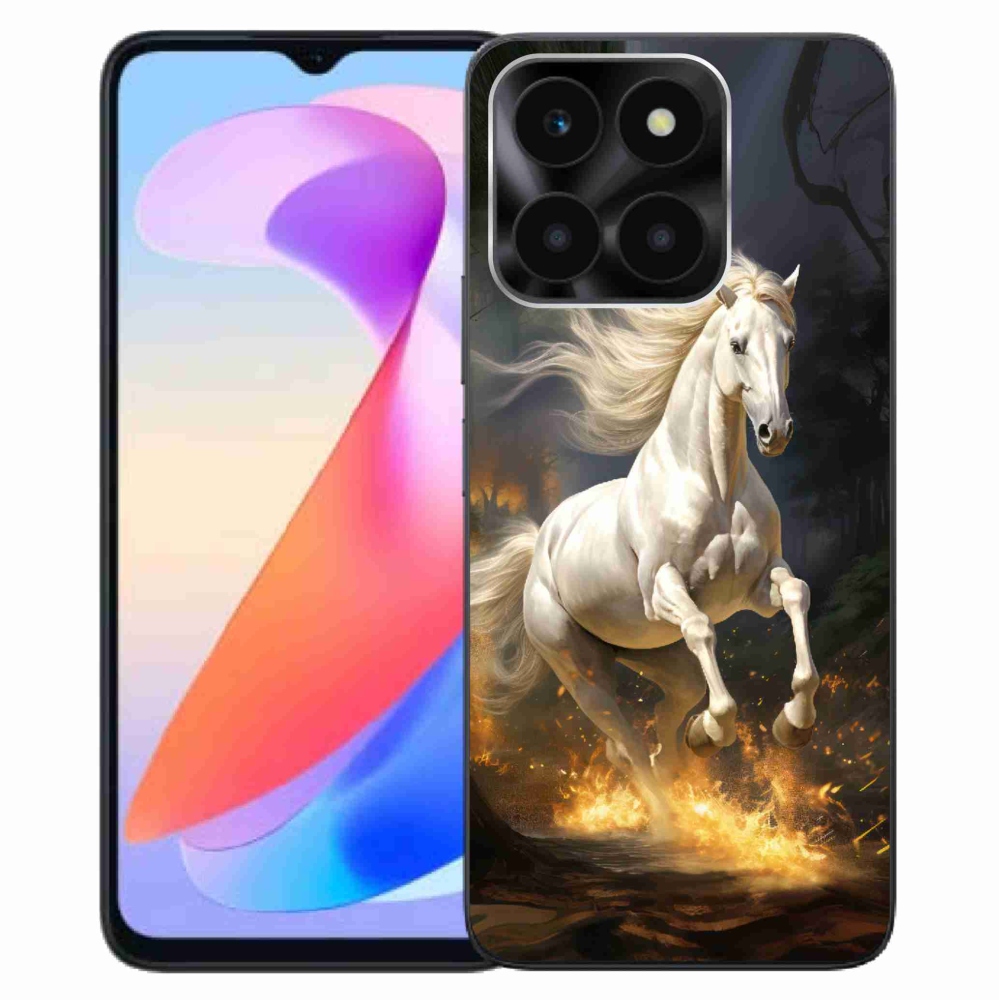 Gélový kryt mmCase na Honor X6a - biely kôň 2