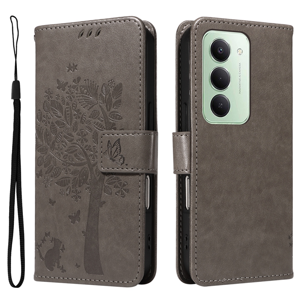 Trees knižkové púzdro na Xiaomi Redmi 15 4G (171mm) - šedé