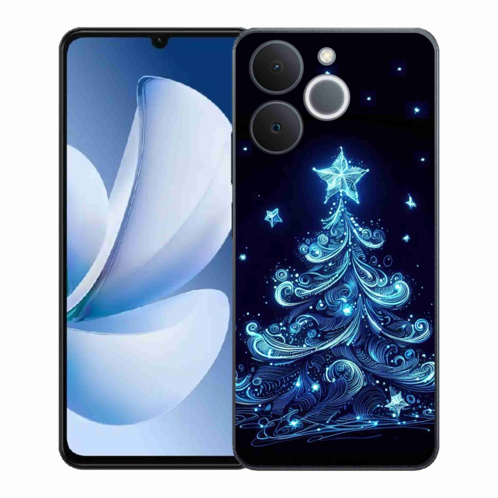 Gélový kryt mmCase na Realme Note 70T - neónový vianočný stromček 4