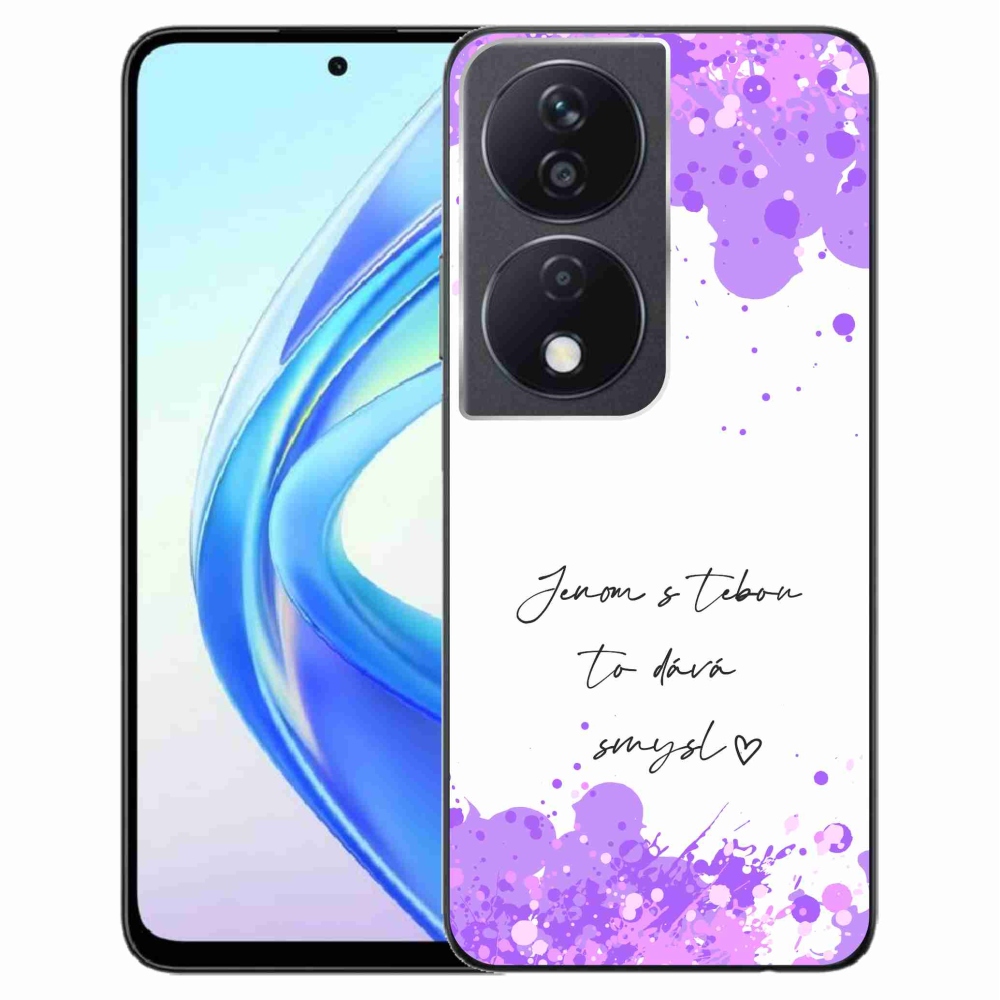 Gélový kryt mmCase na Honor X7b/Honor 90 Smart - zamilovaný text biele pozadie