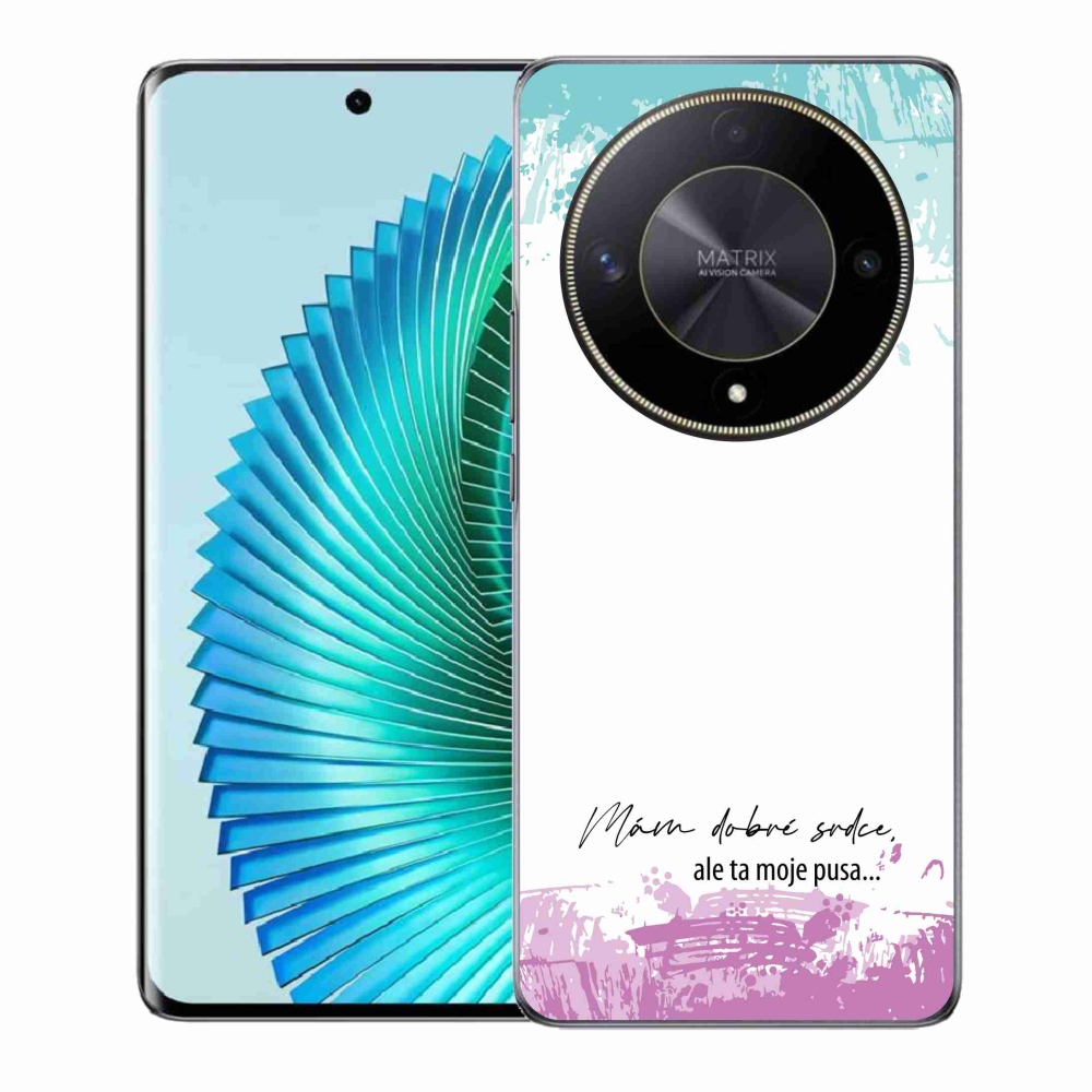 Gélový kryt mmCase na Honor Magic 6 Lite 5G - vtipný text 3 biele pozadie