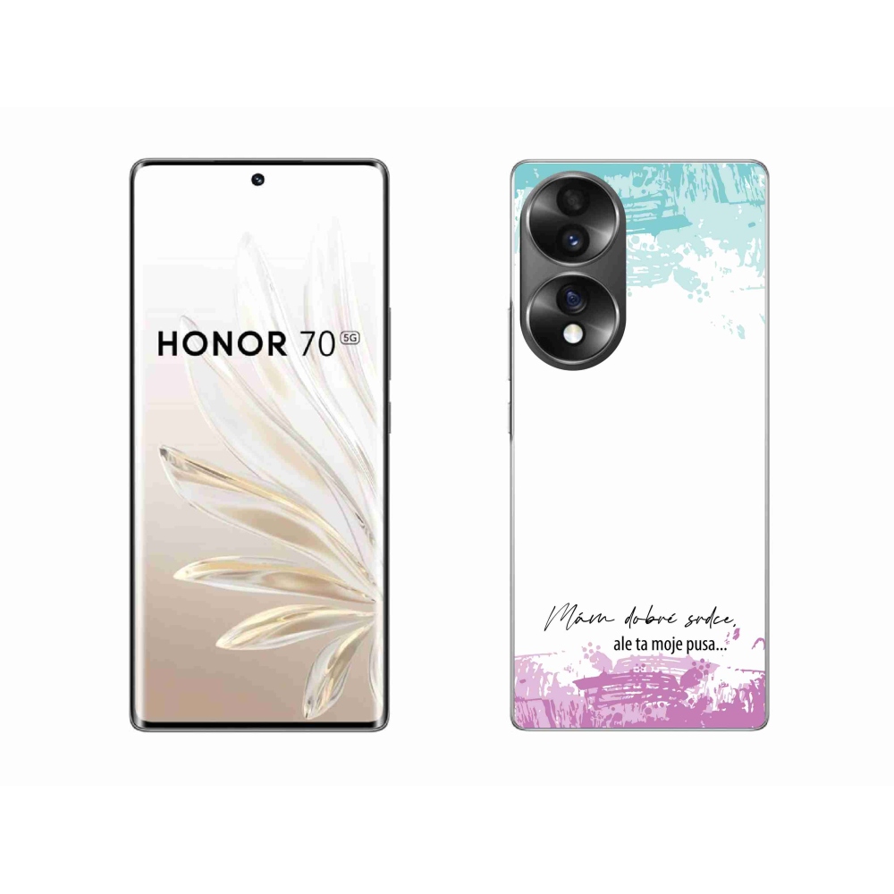 Gélový kryt mmCase na Honor 70 - vtipný text 3 biele pozadie