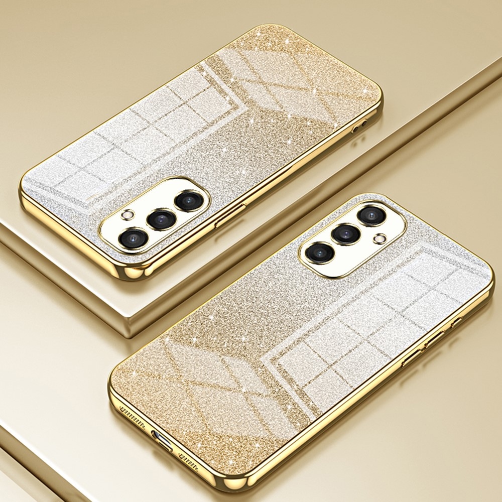 Cut gélový trblietavý obal na Samsung Galaxy S25 - zlatý