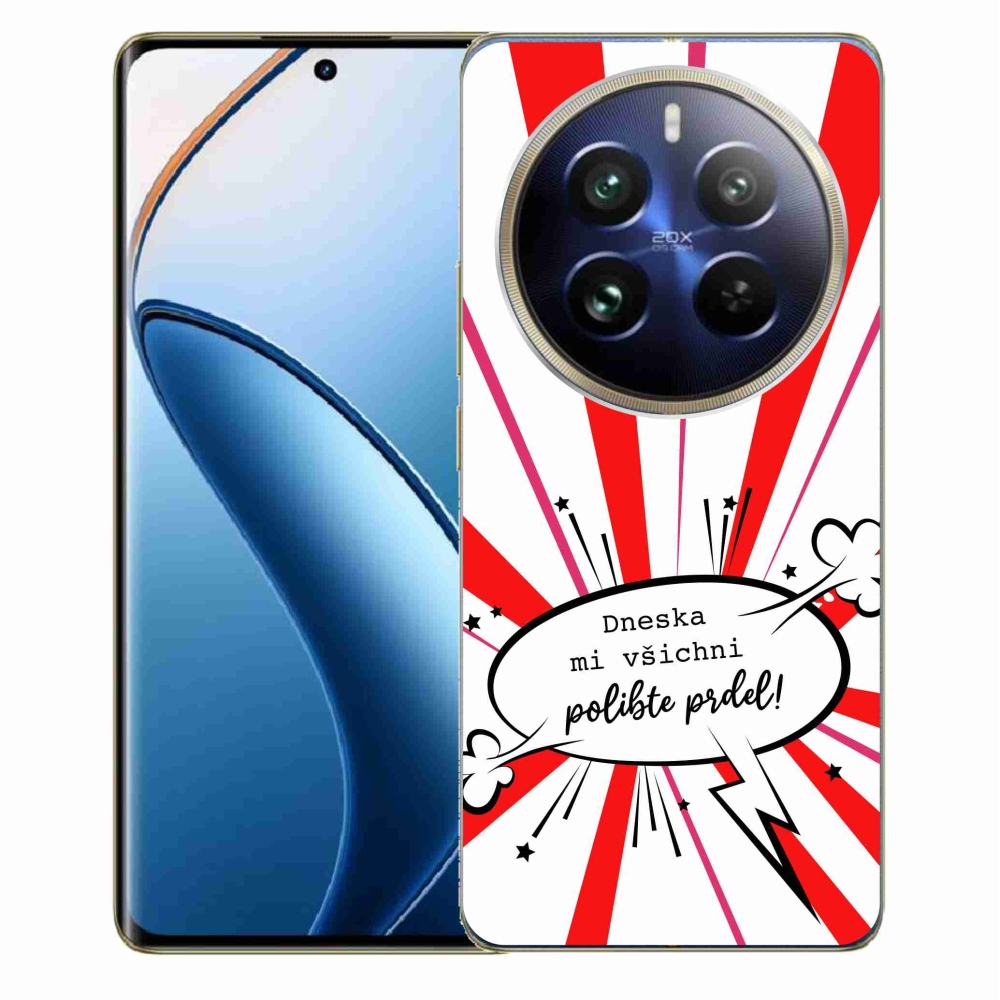 Gélový kryt mmCase na Realme 12 Pro 5G/12 Pro+ 5G - vtipný text 15 biele pozadie