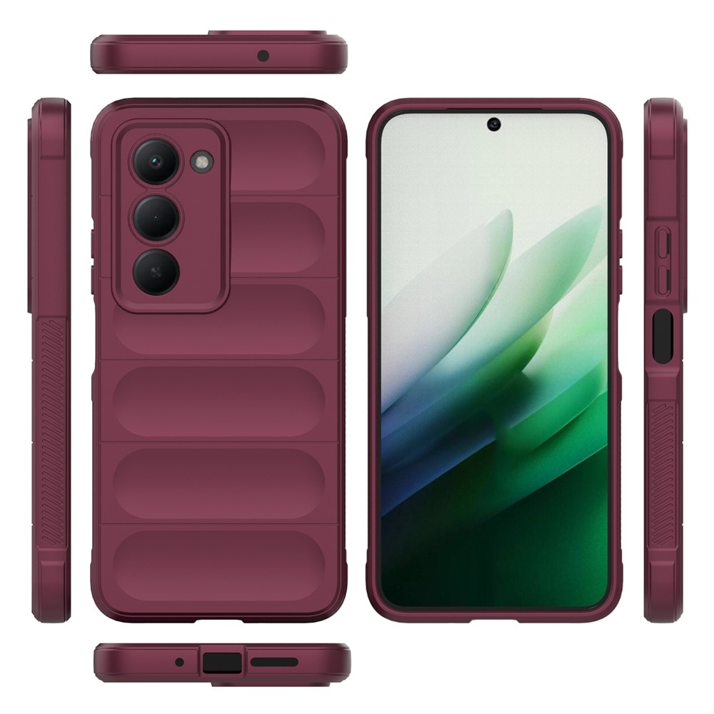 Rugg odolný gélový obal na Xiaomi Redmi 15 5G (169mm) - vínový