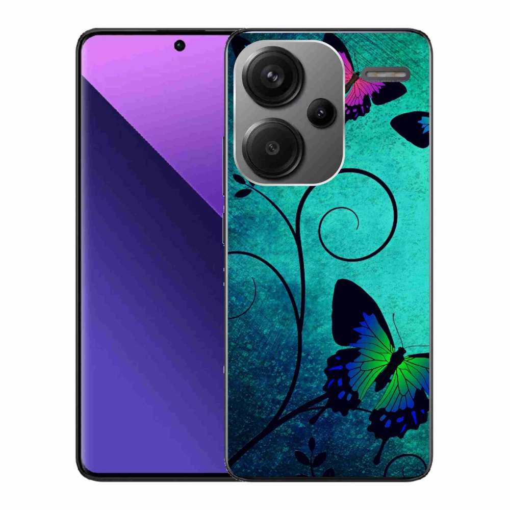 Gélový kryt mmCase na Xiaomi Redmi Note 13 Pro+ 5G - farební motýle
