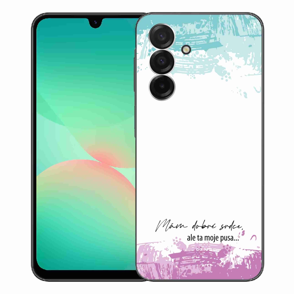 Gélový kryt mmCase na Samsung Galaxy A26 5G - vtipný text 3 biele pozadie