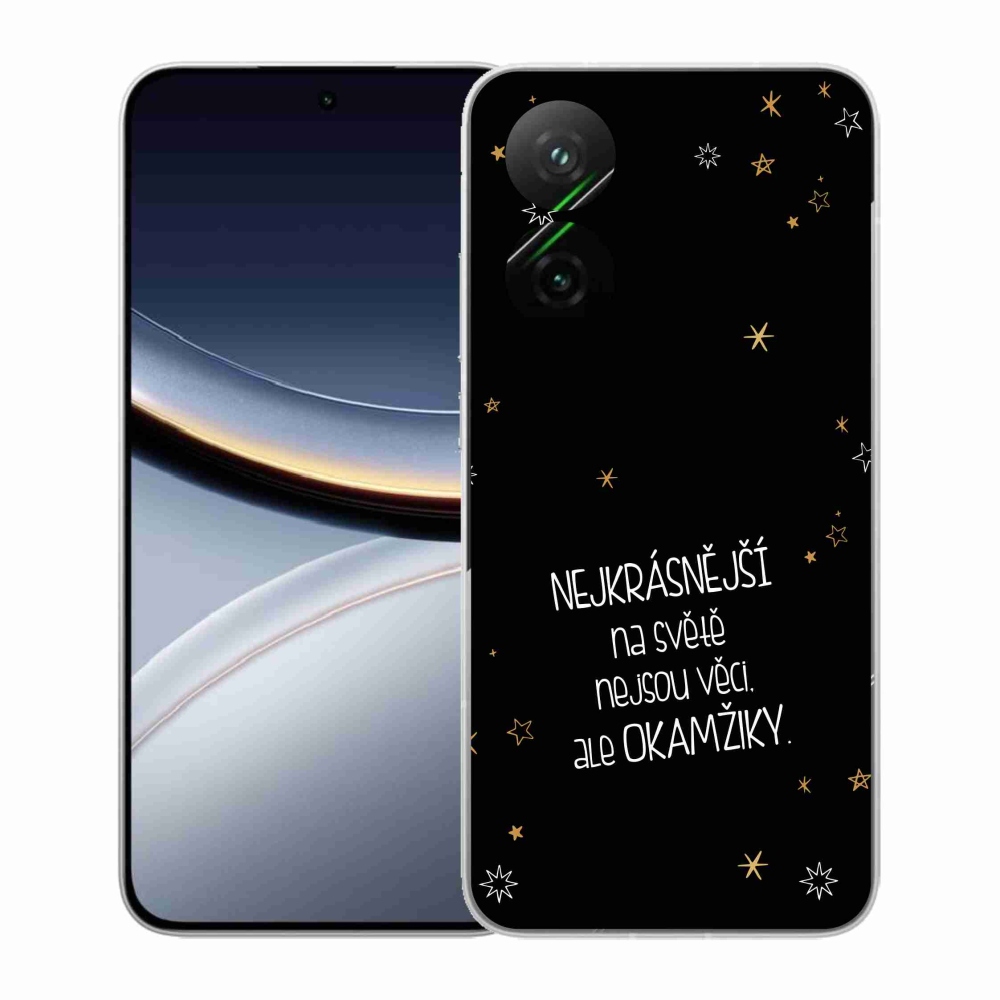 Gélový kryt mmCase na Xiaomi Poco F7 5G - citát 4 čierne pozadie