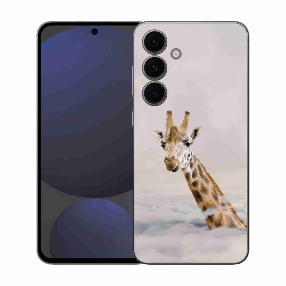 Gélový kryt mmCase na Samsung Galaxy S25 FE - žirafa v oblakoch