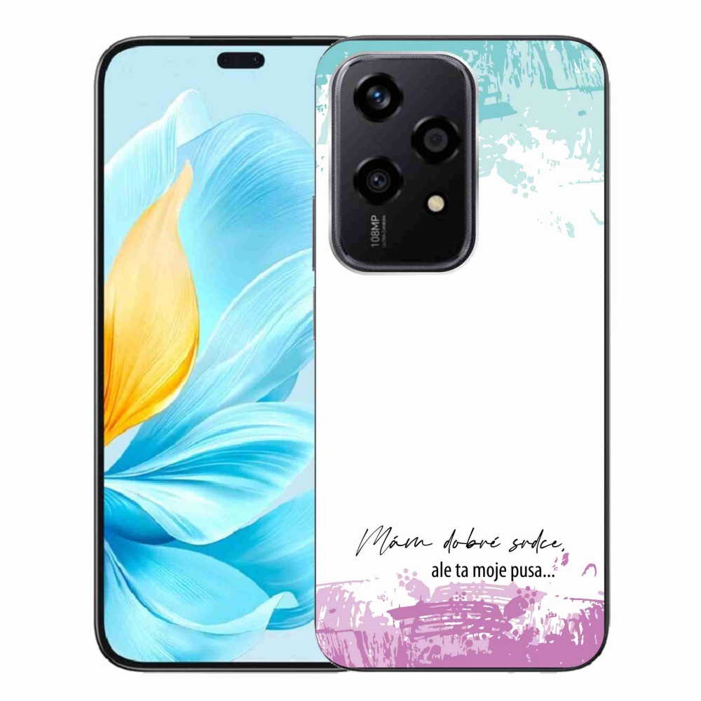 Gélový kryt mmCase na Honor 200 Lite 5G - vtipný text 3 biele pozadie
