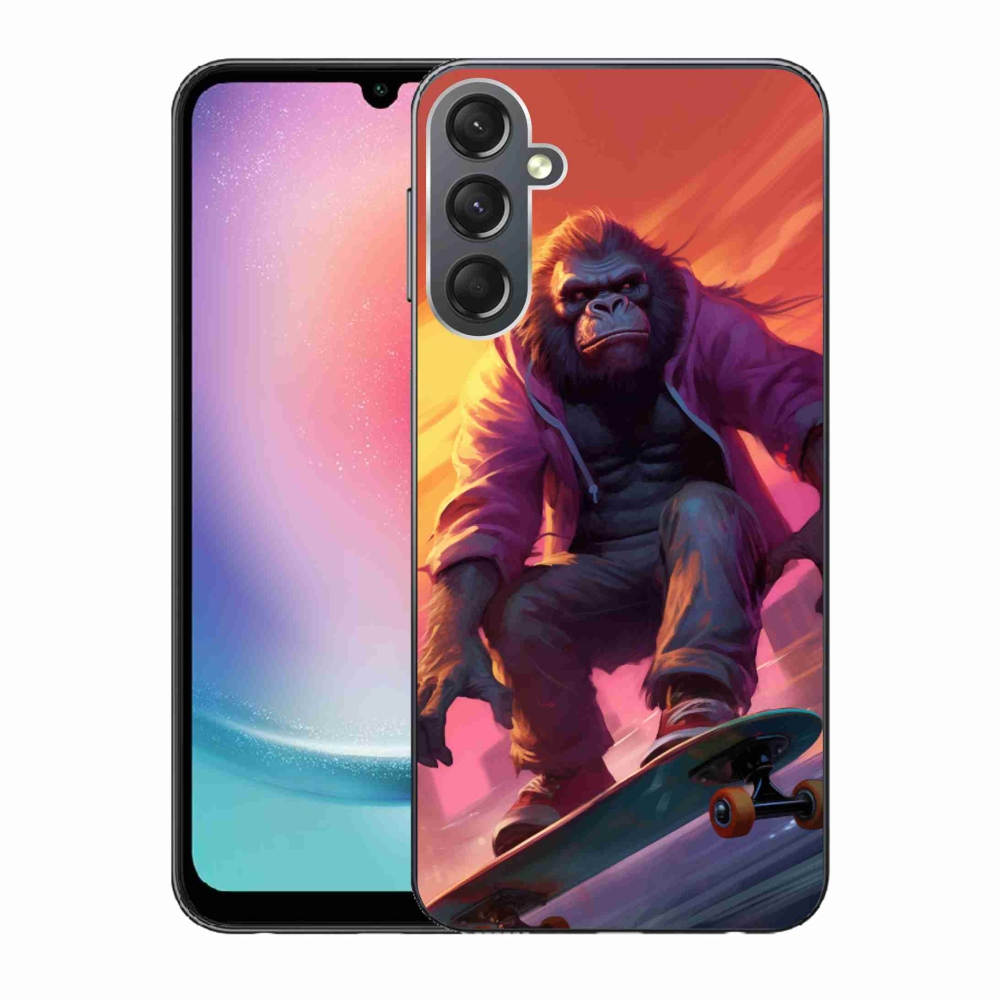 Gélový kryt mmCase na Samsung Galaxy A24 - gorila na skateboarde