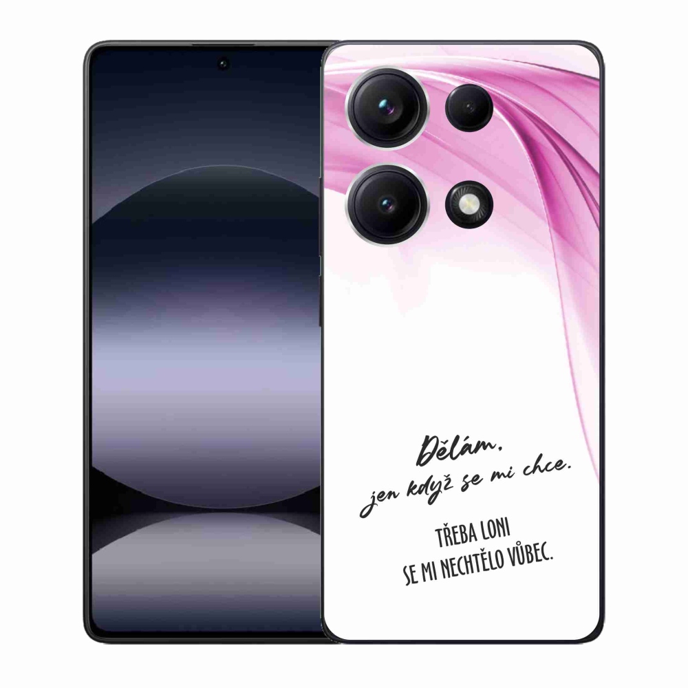 Gélový kryt mmCase na Xiaomi Redmi Note 14S - vtipný text 12 biele pozadie