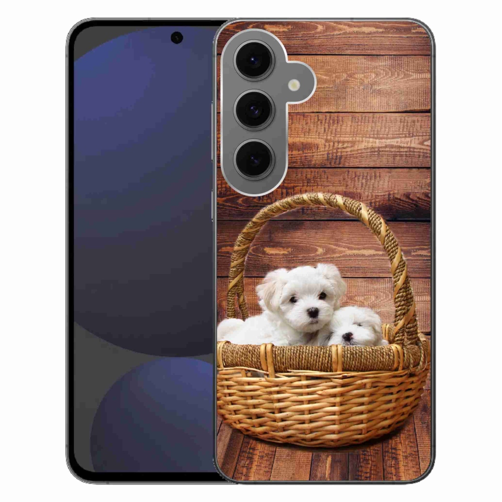 Gélový kryt mmCase na Samsung Galaxy S24 FE - šteniatka