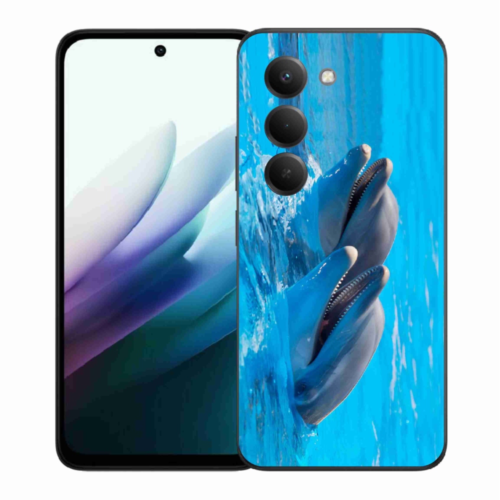 Gélový kryt mmCase na Xiaomi Redmi 15 4G/5G (171mm) - delfíny