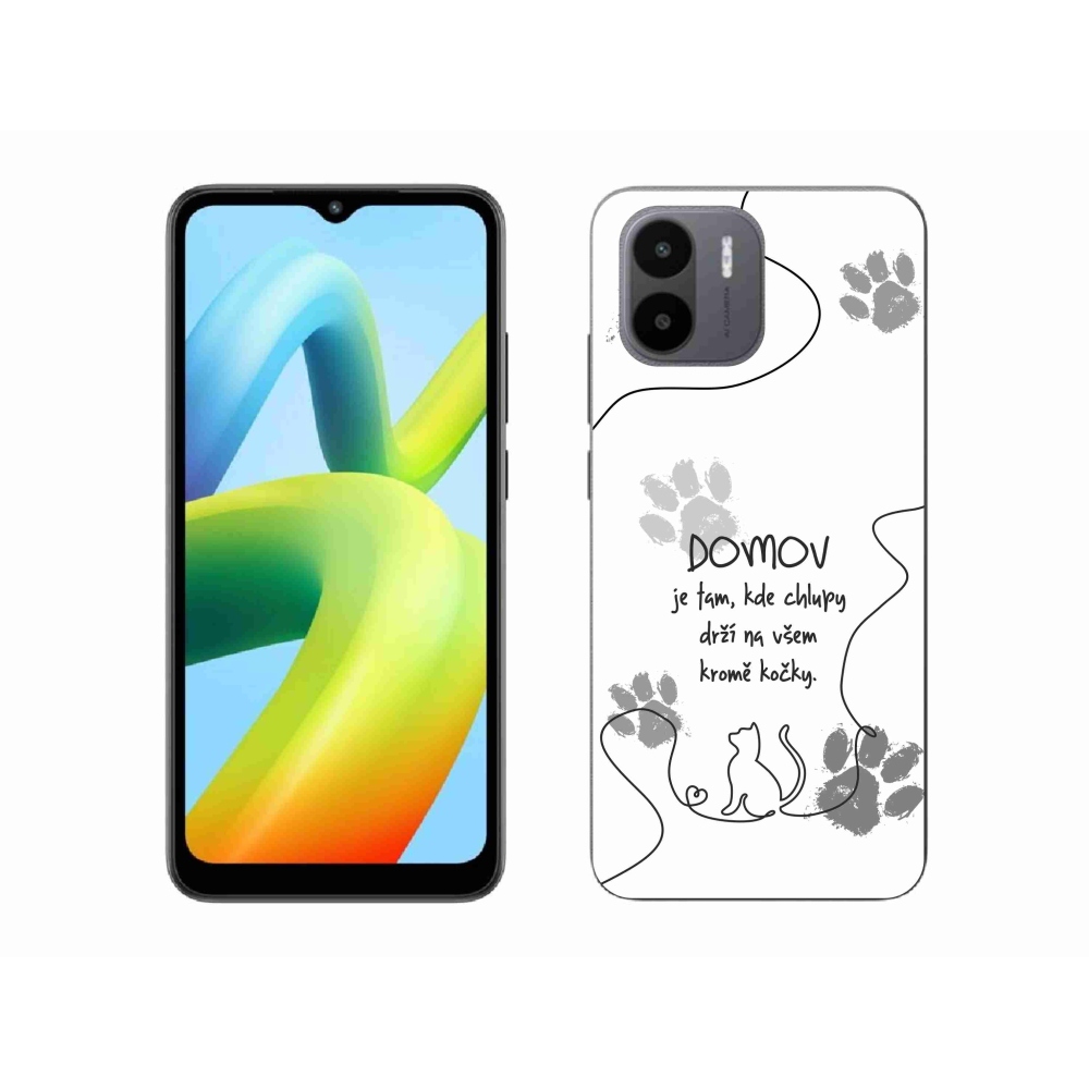 Gélový kryt mmCase na Xiaomi Redmi A1 - mačacie motív biele pozadie