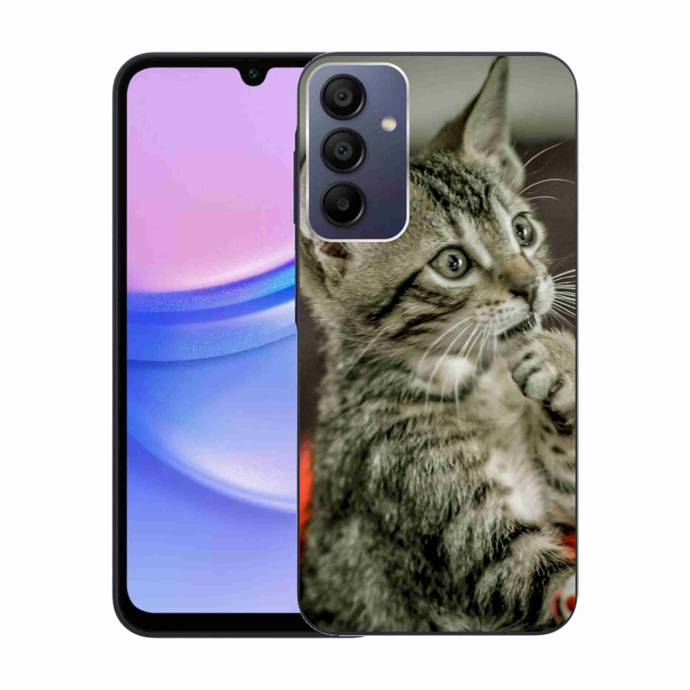 Gélový kryt mmCase na Samsung Galaxy A15 4G/5G - roztomilá mačka