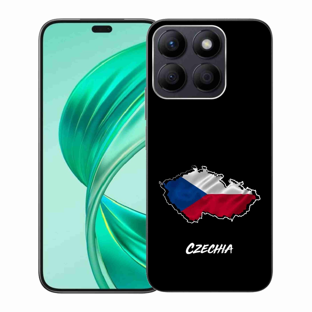 Gélový kryt mmCase na Honor X8b - Czechia čierne pozadie