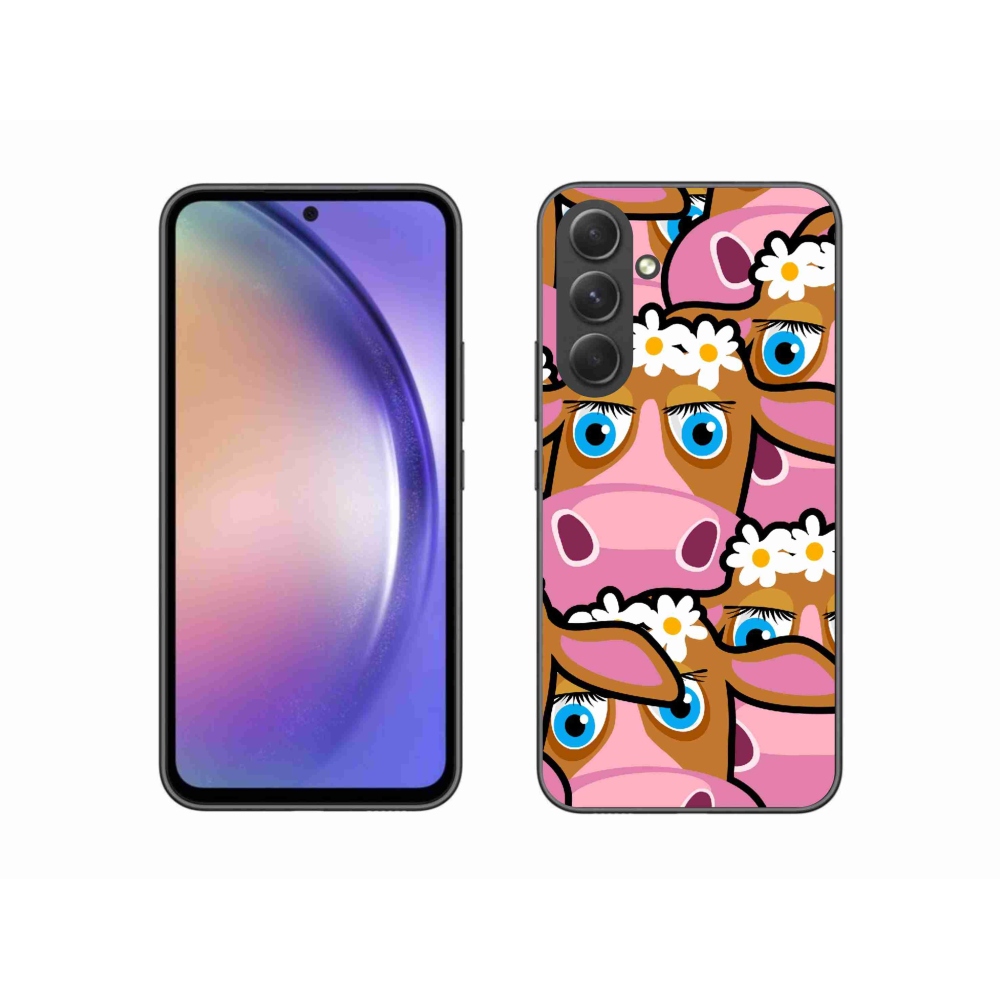 Gélový kryt mmCase na Samsung Galaxy A54 5G - kreslené kravičky