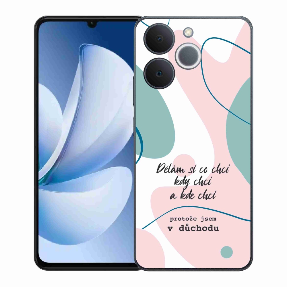 Gélový kryt mmCase na Realme Note 70T - vtipný text 10 biele pozadie