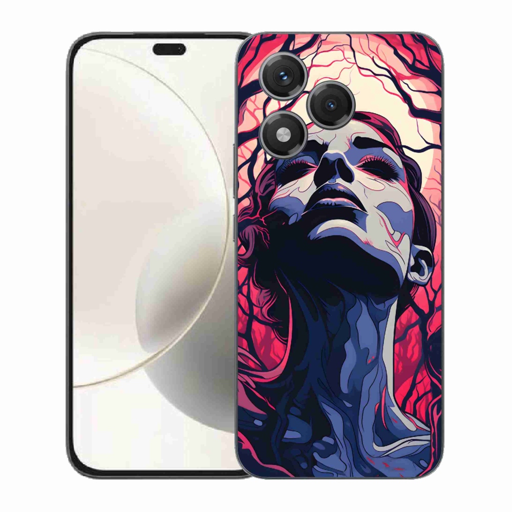 Gélový kryt mmCase na Honor 400 Lite - abstraktná tvár