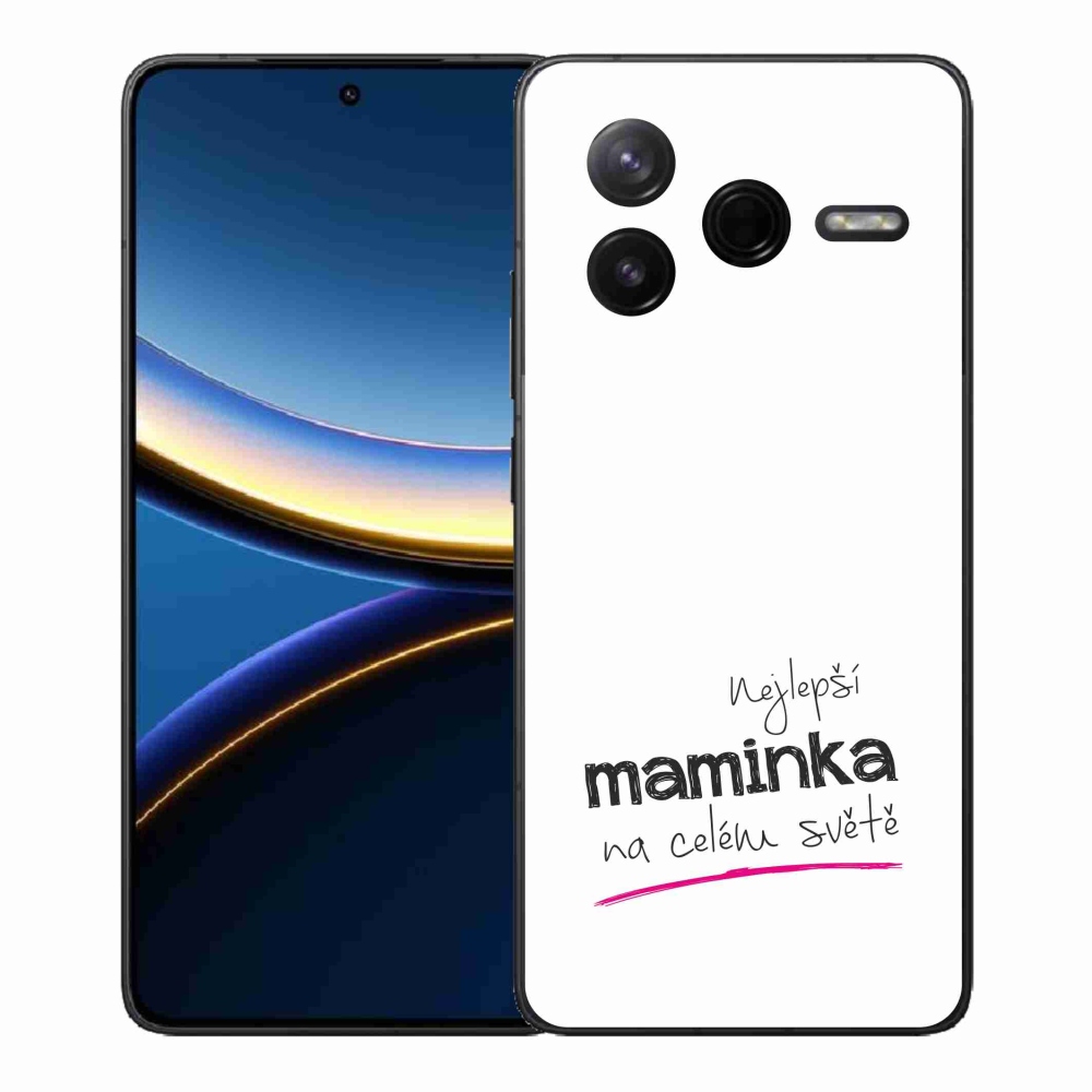 Gélový kryt mmCase na Xiaomi Poco F7 Pro - najlepšia mamička 4 biele pozadie