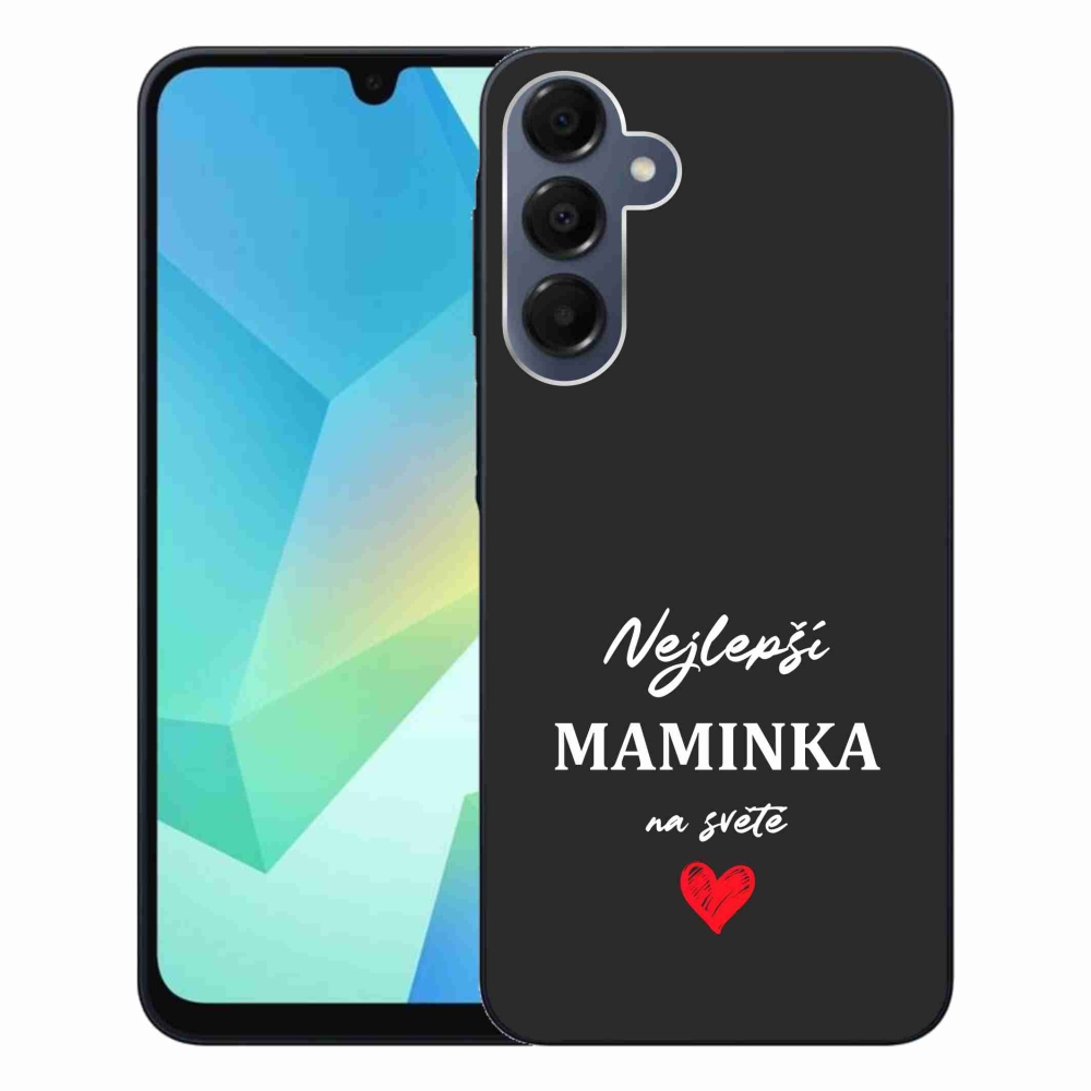 Gélový kryt mmCase na Samsung Galaxy A16 4G/5G - najlepšia mamička 1 čierne pozadie