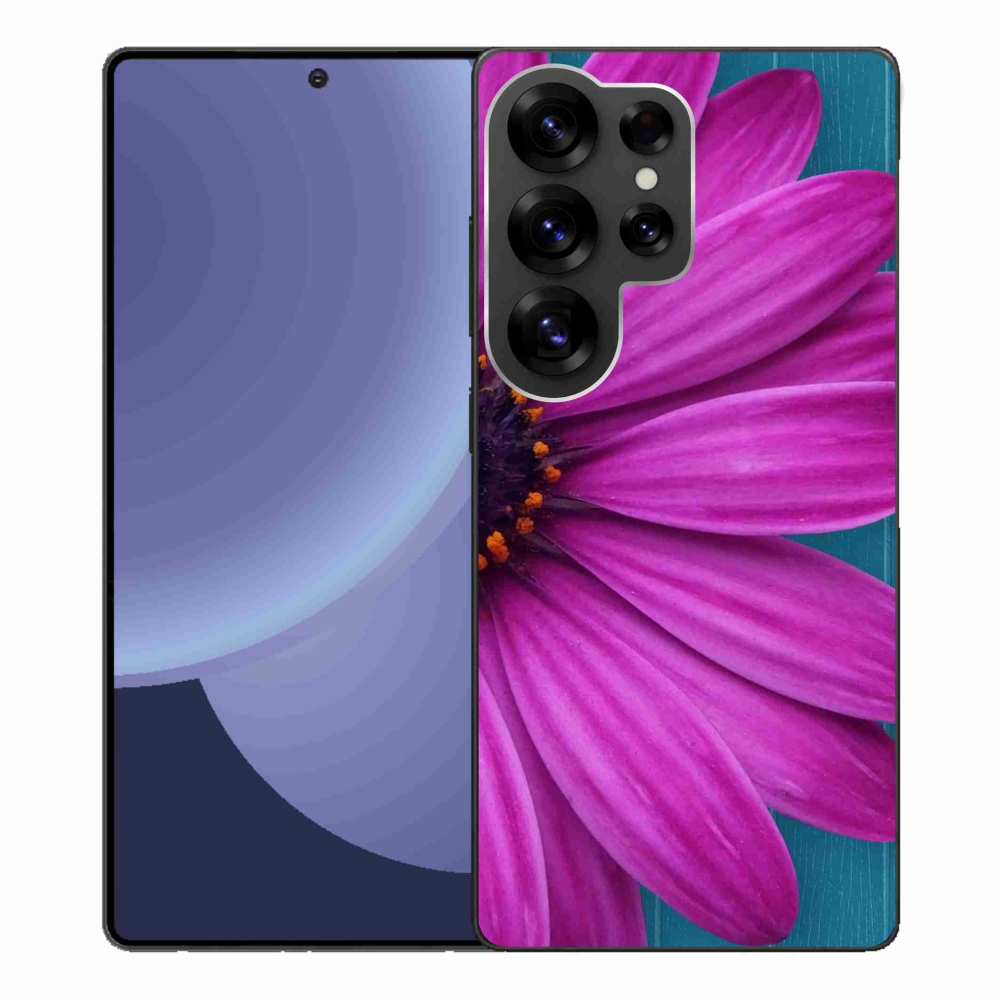 Gélový kryt mmCase na Samsung Galaxy S25 Ultra - fialová margaréta