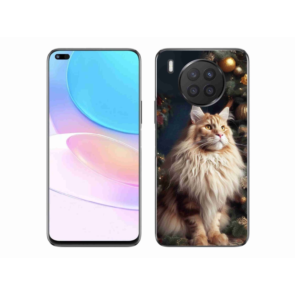 Gélový kryt mmCase na Huawei Nova 8i - mačka pri stromčeku