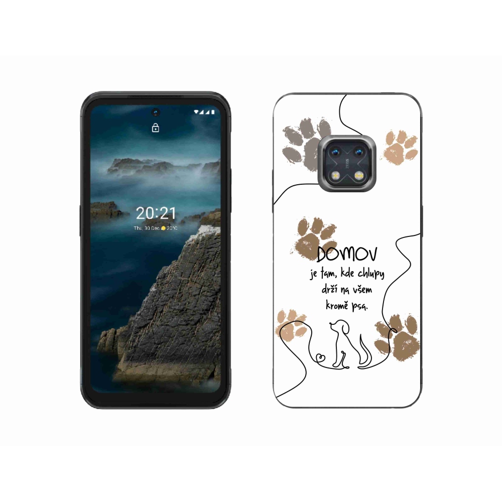 Gélový kryt mmCase na Nokia XR20 - psí motív biele pozadie