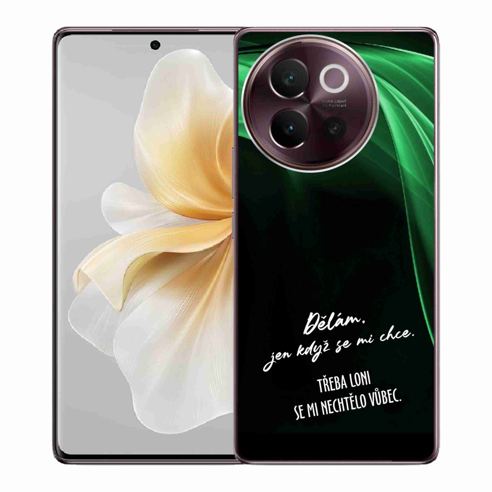 Gélový kryt mmCase na Vivo V40 Lite 5G - vtipný text 12 čierne pozadie