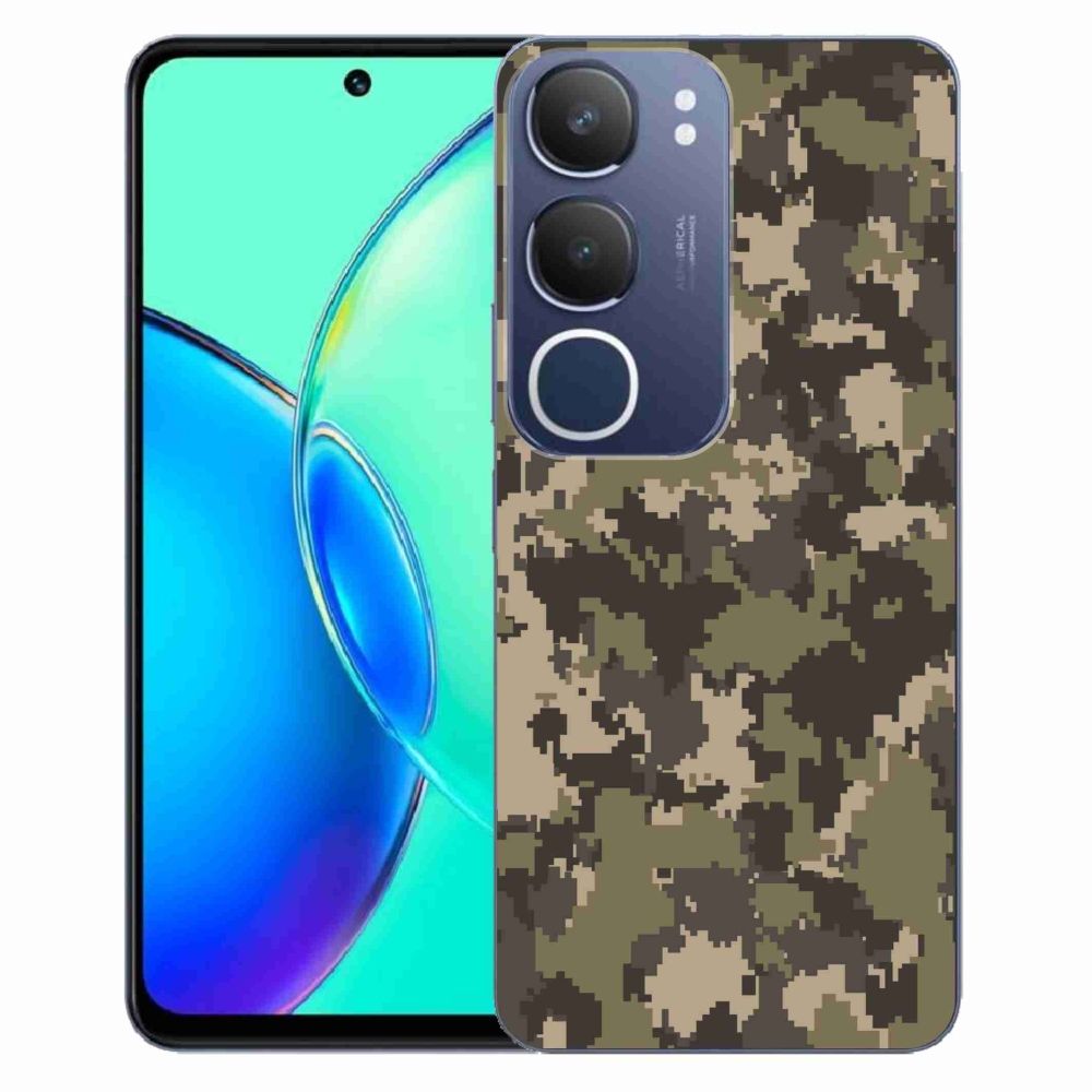Gélový kryt mmCase na Vivo Y19s - maskáčový vzor 12