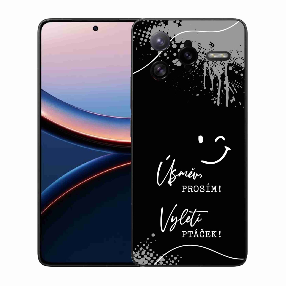 Gélový kryt mmCase na Xiaomi Poco F7 Ultra - vtipný text 4 čierne pozadie