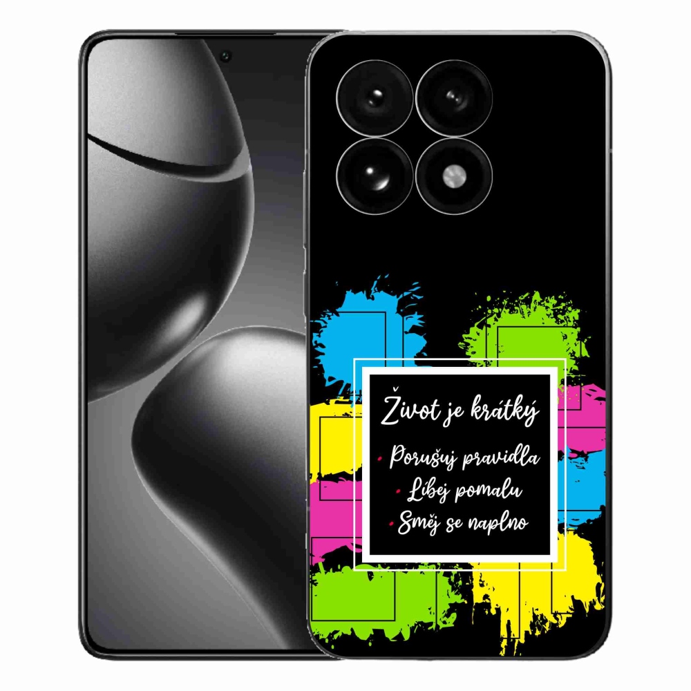 Gélový kryt mmCase na Xiaomi 15T - citát 5 čierne pozadie
