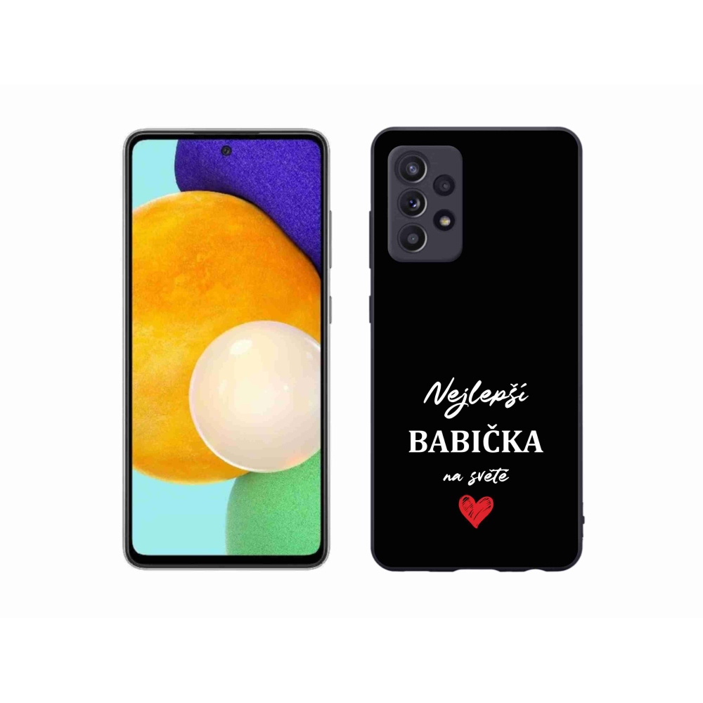 Gélový kryt mmCase na Samsung Galaxy A52/A52 5G - najlepšia babička 1 čierne pozadie