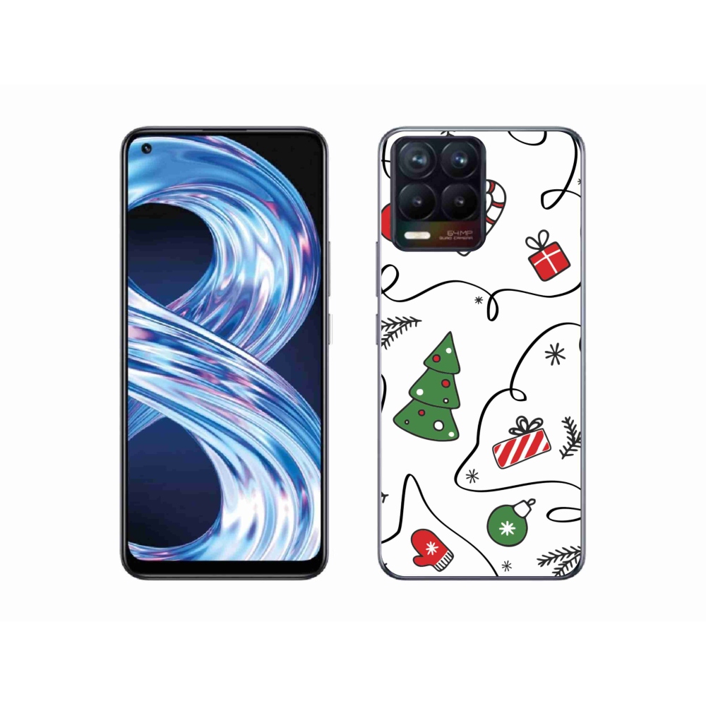 Gélový kryt mmCase na Realme 8 Pro - vianočné motívy