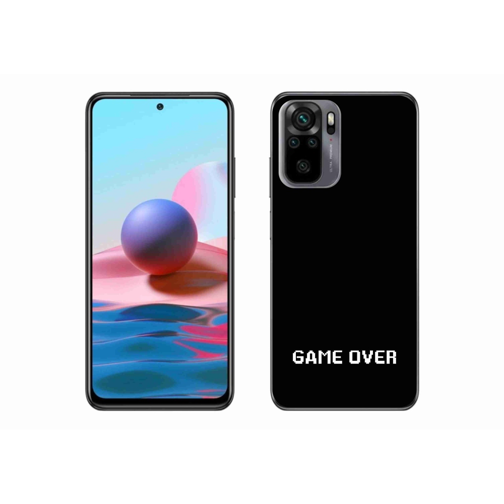 Gélový kryt mmCase na Xiaomi Redmi Note 10S - game over čierne pozadie