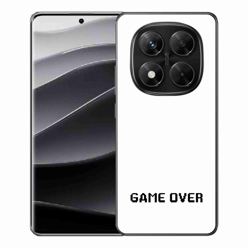 Gélový kryt mmCase na Xiaomi Redmi Note 14 Pro 5G/Poco X7 5G - game over biele pozadie