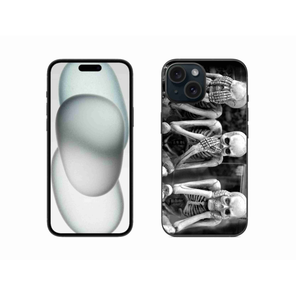 Gélový kryt mmCase na iPhone 15 - kostlivci