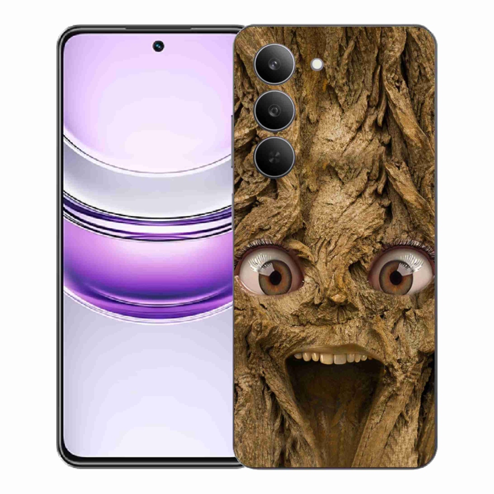 Gélový kryt mmCase na Realme 14x 5G - veselý strom s očami