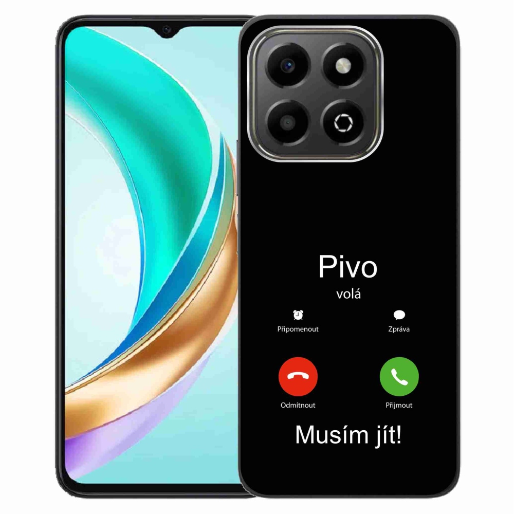 Gélový kryt mmCase na Honor X6b - pivo volá čierne pozadie