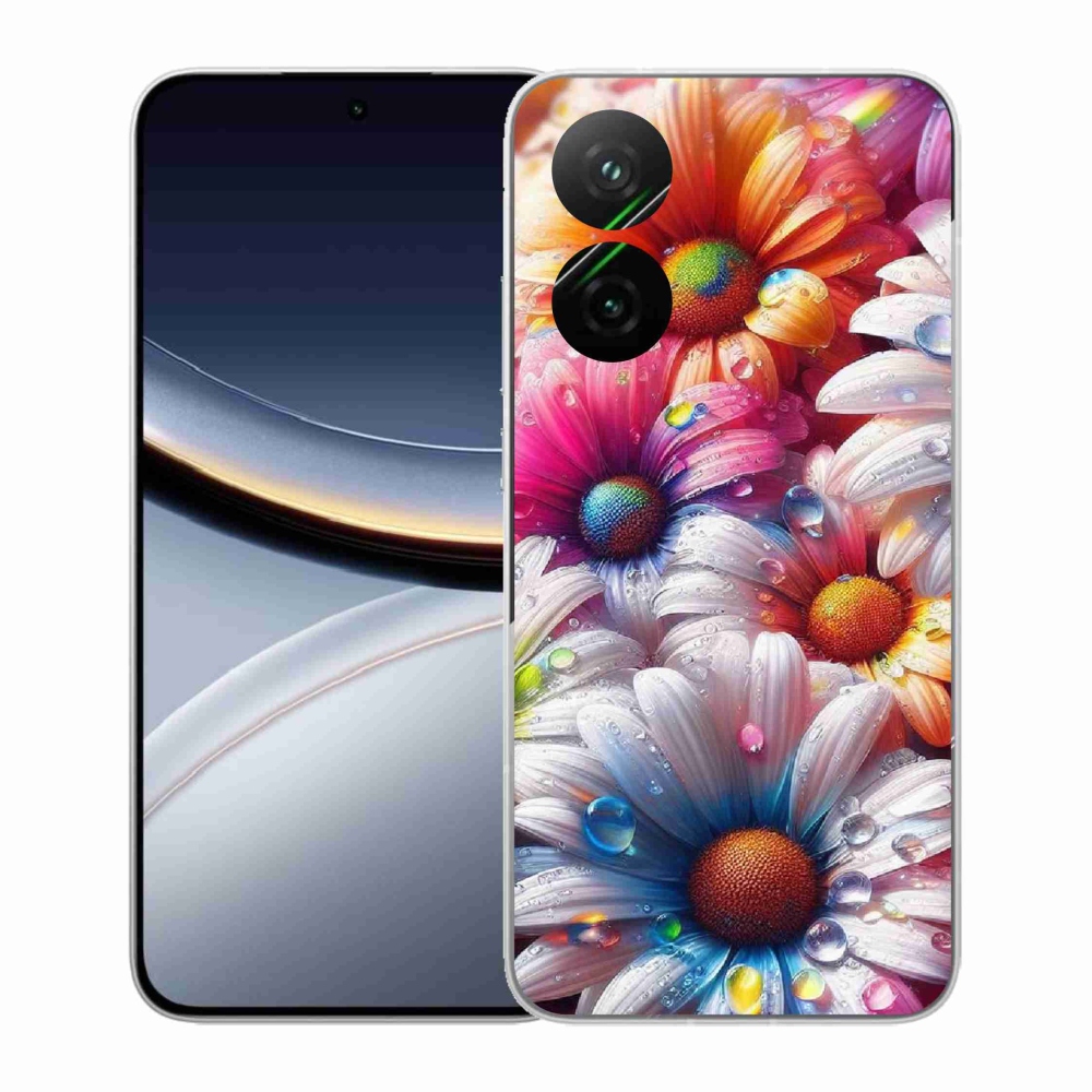 Gélový kryt mmCase na Xiaomi Poco F7 5G - farebné margaréty