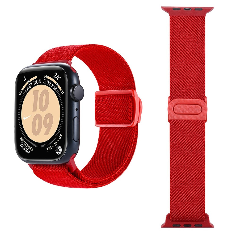 Gradient nylonový remienok na Apple Watch Ultra/Ultra 2 49mm/SE/SE 2022/2023 44mm/9/8/7 45mm/6/5/4 44mm/3/2/1 42 mm - červený